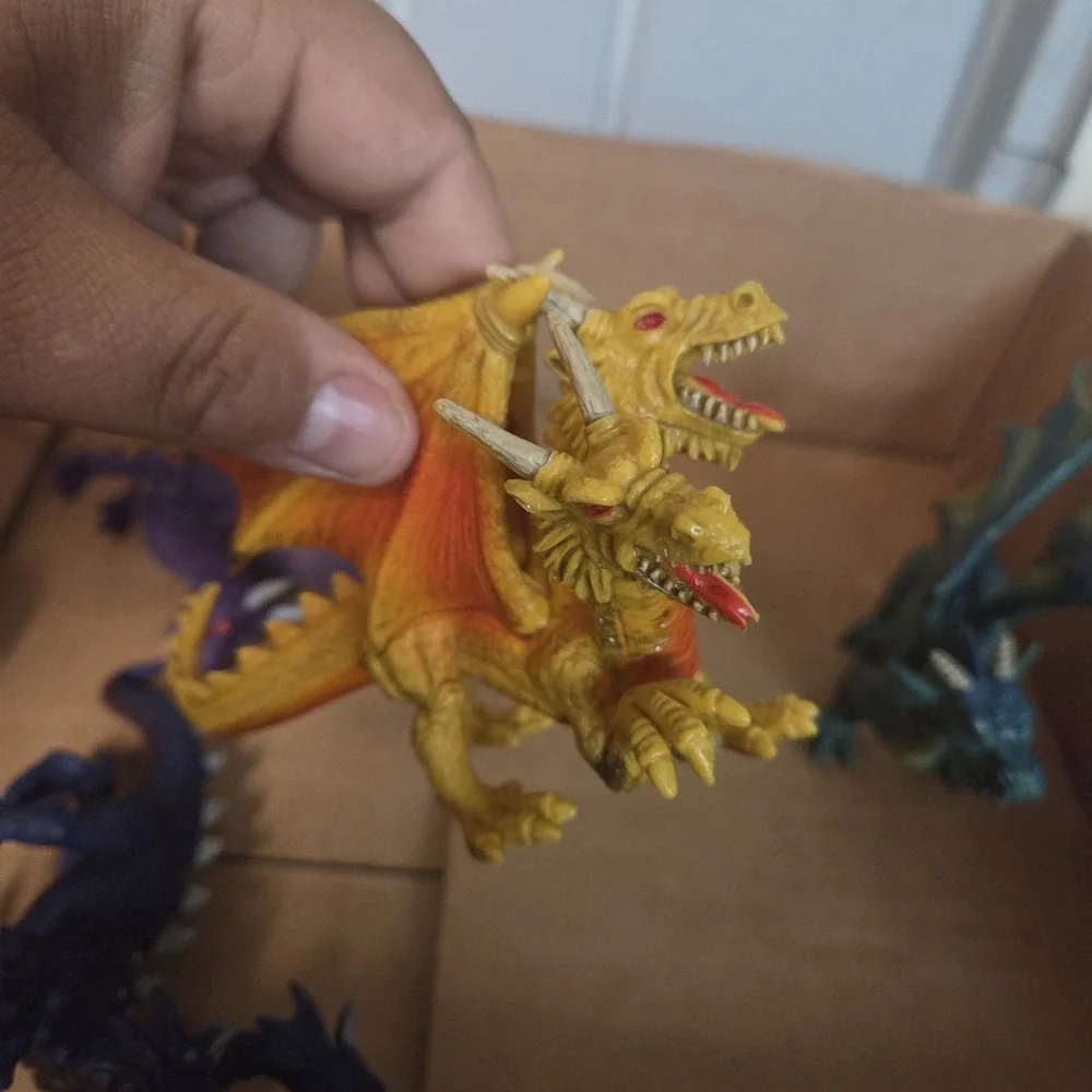 Lot Of Dragon Figures‎ Fantasy Mythical Papo Mojo Hydra Dual-head Cyber Dragon
